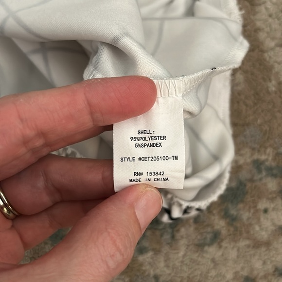 Melloday Women M Black white Plaid Pullover Top zipper detail in back size M - Picture 5 of 10